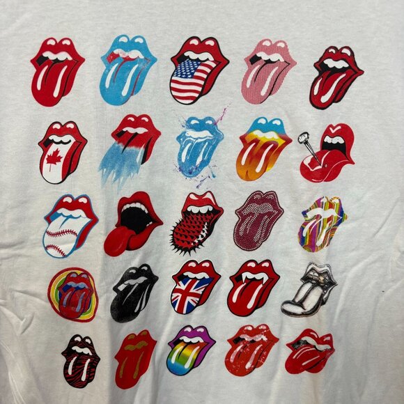 The Rolling Stones All the World Tour Hot Lips Rock Tee 1X - Picture 2 of 5